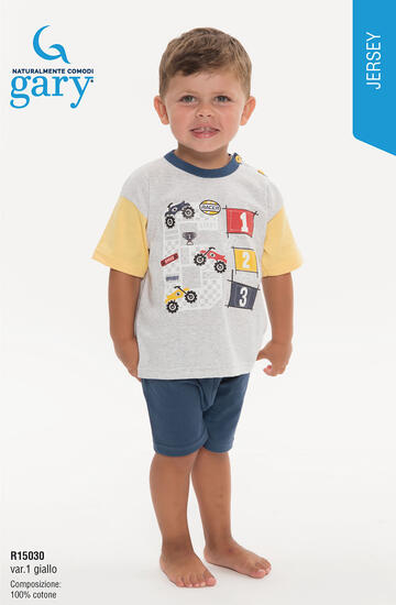 ART. R15030- pigiama neonato m/m cotone r15030 - Fratelli Parenti